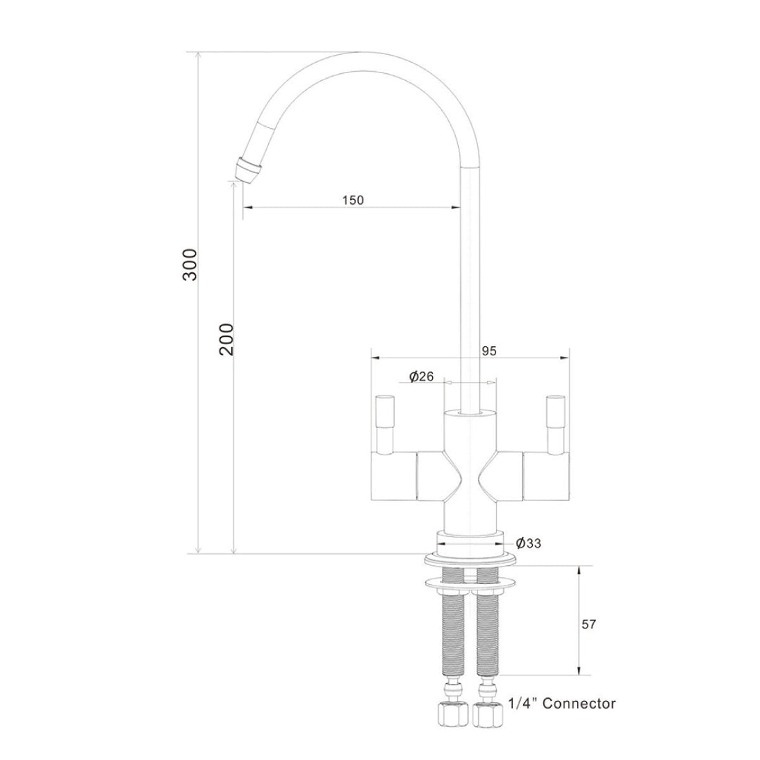 Depuratore d’Acqua Sottolavello con Tecnologia a Osmosi Inversa Diretta – 2 vie, Liscia/Gassata
